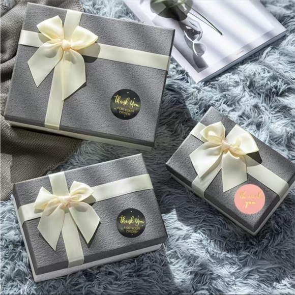 500 Roll Black Thank You FOR YOUR ORDER Stickers PRICE IS FIRM - Picture 3 of 4